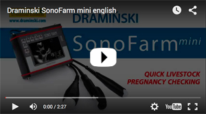 SonoFarm mini ultrasound scanner for rapid detection of pregnancy in animals, a promotional video